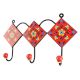 Red Tiny Flower Ceramic Tile Wall Hook